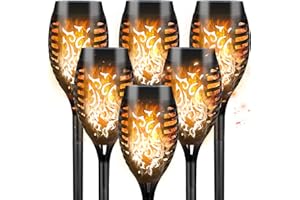 CNMTCCO Solar Lights Outdoor Garden, 6 Pack Solar Flickering Dancing Flame Lights, Waterproof SolarTorch Light Landscape Lighting for Garden Patio Pathways Lawn Yard Decoration
