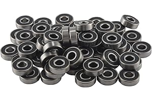 Giilayky 60 Uds/Set 608 Rodamientos ABEC-5 8X22X7 Mm Profundo Ranura Carbones Acero de Tela Rodamientos Sellados