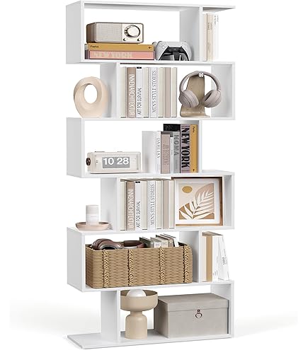 Gami LARGO Bibliothèque Imitation Chêne Gris, L44 P42 H195 cm