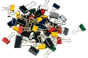 ‎MAUL MAUL original mauly Klemmer (50 Stück) 19mm / 25mm / 32mm | Klemmen mit verschiedenen Befestigungsgrößen für Papier | Vielseitig einsetzbar im Büro, als Küchen Gadgets und im Haushalt | Bunt