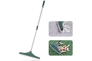 ORIENTOOLS Artificial Grass Brush, Turf Rake Artificial Lawn Brush with Adjustable Steel Handle 80 to 130 CM Garden Tools Fake Grass Rake for Lawns and Carpet