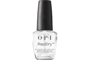 OPI RapiDry Nail Polish Top Coat - Top Coat ad asciugatura rapida - Asciugatura rapida, brillantezza intensa, protegge le unghie. (15ml)