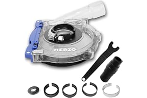 HERZO Caperuza de aspiración de policarbonato transparente con cepillo de corona 115/125 mm