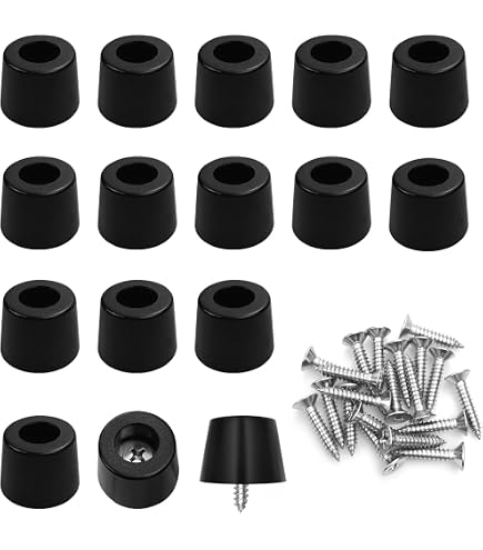 Piedini Paraurti In Gomma Avvitabili Fastener Depot, Foro Vite 1/8 Pollice, Altezza 5/8