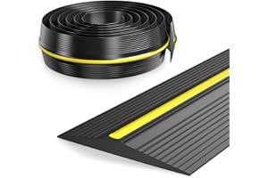 Aoykkii 4.8m goma puerta garaje junta de puerta umbral de garaje banda, junta inferior