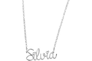 Collana con nome personalizzabile in argento 925 rodiato bianco