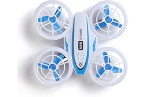 Gontence mini drone per bambini, drone telecomandato con luci a LED, 2 modalità di velocità, 3 batterie, modalità 3D Flip senza testa, giocattoli, regali per ragazzi e ragazze dai 6 ai 16 anni