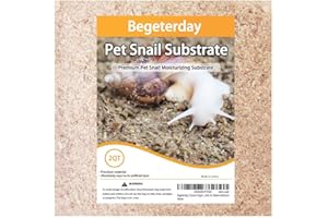 Begeterday Substrato in fibra organica da 2 litri per lumaca per animali domestici, accessori ideali per terrario a lumaca per trattenere l'umidità