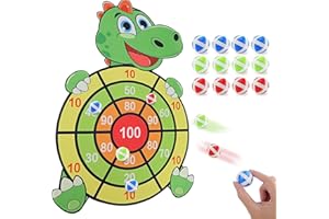 GIAPOO 72cm Dinosaur Dart Board Kids Set, Toy for Kids with 12 Sticky Balls Indoor Outdoor Foldable Throwing Games, Velcro Dart Board Toddler for Outdoor Toy for 3 4 5 6 7 8 Year Old Boys Girls