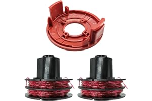 JOJOCY 112966 Bobina di Ricambio per AL-KO GTE 350/450/550 - Decespugliatore Con Copertura RS0010 (2 Bobine + 1 Copertura)