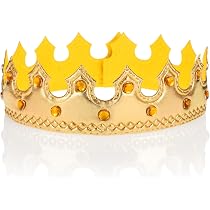 Mittelalter-Krone Für Herren – Größenverstellbar, Aus PU-Schaum, Gold, Für Karneval & Mottoparty
