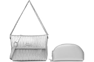 Sea choice Women PU Shoulder Hobo Bag Elegant Cross Body Bag Sling Messenger Bag Soft Ladies Handbags 2 Pieces