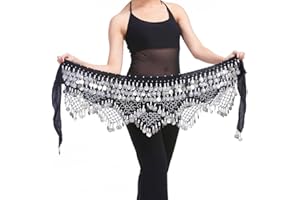 Calcifer - voile pour danse du ventre avec 320 pièces de monnaie