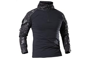 MAKINGDA Chemise militaire tactique à manches longues pour homme - Respirant - Séchage rapide - Fermeture éclair avant - Camouflage Airsoft