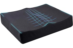 Yuwe Extra Large Seat Cushion - Memory Foam Seat Cushion, Office Chair Cushion, Ergonomic Chair, Car Seat Cushion Sciatica & Tailbone Pain Relief Cushion