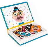 Janod J02716 - MagnetiBook Crazy Faces Lernspielzeug, Jungs