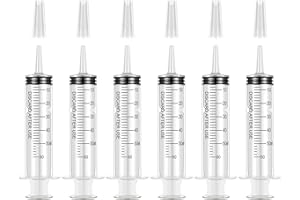 JOYSKY 6 Stück 60ml Spritze Große Spritzen für Wissenschaftslabore Ohne Nadel für Nachfüllen und Messen Öl Klebstoffapplikator von Flüssigkeiten Füttern von Haustieren wissenschaftliche Labors