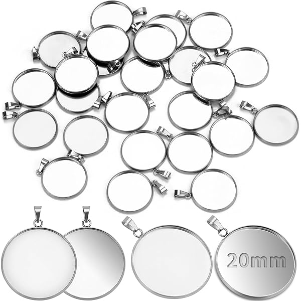10pcs en alliage de Zinc 25mm ronde lunette coupe Cabochon