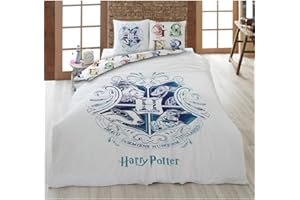 AYMAX Parure de Lit Harry Potter Double, Housse de Couette 240x220 cm + 2 Taies d'oreiller 63x63 cm, 100% Polyester