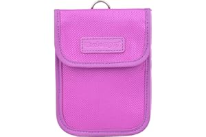 Wisdompro Faraday Pouch for Car Keys, Car Key Signal Blocking Pouch, RFID Blocker for Car Keys, Anti-Theft Remote Keyless Entry Protector - Purple