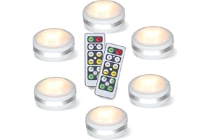 STARXING LED Luci Armadio, Luce Adesiva a Batteria, Luci LED per Armadio con 2 Telecomando, Luce Notturna Dimmerabili Lampada da Parete per Corridoio Vetrine Scale Cucina Garage(4000K Bianco naturale)