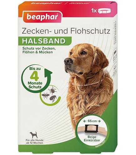 ARDAP Zecken- & Flohschutzhalsband fr Hunde ber 25kg - Bis zu 4 Monate  nachhaltiger Langzeitschutz - Natrlicher Wirkstoff gegen Zecken & Flhe  (PT19) : Amazon.de: Haustier