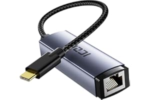 ICZI USB C to Ethernet Adapter Gigabit 1000Mbps Aluminum Ethernet, Plug and Play Thunderbolt 4/3 to RJ45 LAN Network Adapter for iPhone 15 MacBook iPad Pro Surface Chromebook Dell XPS etc