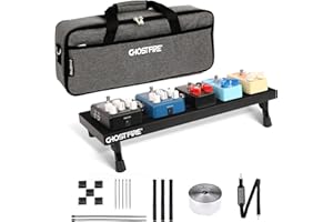 GHOSTFIRE Ghost Fire Gitarren Pedalboard, Aluminiumlegierung, 0,7 kg, super leichter Effekt, Pedal board, 50 x 18cm, mit Tragetasche, SPL-02