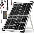 SOLPERK Solar Panel Kit 15W 12V, Waterproof 8A PWM Controller, Home/Outdoor Solar Battery Charger for RV Car Boat Marine Tractor Camping, 12 Volt Batteries Solar Panel Charger