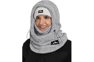 YYIDATON Plüsch Sturmhaube Mütze Winter Thermo Skimaske Fleece Thermale Windbeständig Gesichtshaube Outdoor Mütze Schal Balaclava für Herren Damen
