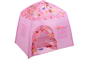 VANWARD Pop Up Tents for kids, Playhouse for kids outdoor & indoor with Premium Fabric, Sturdy Frame, Easy 2-Step Setup, 51x39x49 inches (pink)