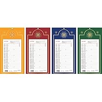 Calendrier Mensuel Mural LECAS 2025 - Format 20x38 Cm - Janvier à Décembre - Fabrication Française - Couleur Aléatoire