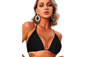 Navneet Bikini Oberteil Damen Bikini Triangel Push Up String Bikini Top Bikinis Bademode Badeanzug Swimsuits