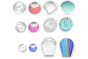 Aslanka Lot de 6 moules en métal pour bombes de bain et savons faits à la main