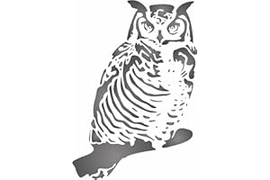 STENCIL COMPANY Schablone Hörnte Eule 16,5 x 24 cm (M) - Vögel Tier Wildtiere Nacht Vogel Schablonen zum Malen Vorlage