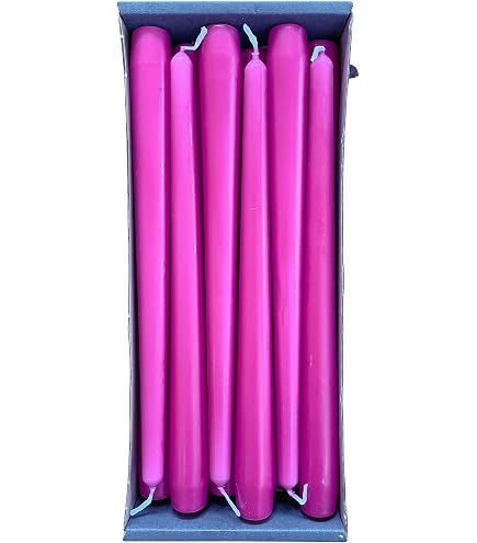 Lot De 50 Bougies Chandelier Fuchsia - Hauteur 25cm, Diamètre 2.2cm - Pour Décoration De Table Élégante