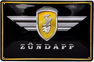 MEHR RELIEF-SCHILDER HIER... 30 x 20 cm Retro Blechschild passend für Zündapp Moped, Motorrad Fans, Deko Werkstatt, Garagen Schild, geprägtes Stahlblech