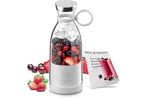 Dailysmoothy® Portable Blender 350ML, Personal Bottle for Shakes and Smoothie Maker with USB Rechargeable Wireless Charging, Powerful Mini Fresh Juice, Blender,Gym/Travel