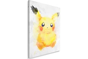 Feeby Impression sur Toile Electric Watercolor - DDJVigo 40x60 cm 1 pièce Tableaux Tableau Mural Image Photo Décoration Murale Artistique Photographie Design Chambre des enfants Anime Jaune