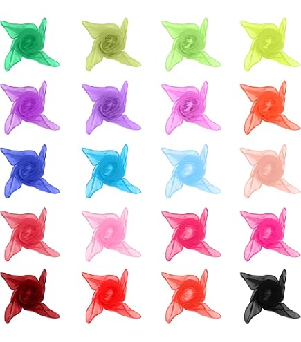Vegena 30 Panni Da Giocoliere In Chiffon 60x60 Cm - 15 Colori Vivaci, Tessuto Morbido Per Giochi Sensoriali, Danza, Scuola, Spettacoli Bambini - 3