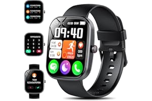 WEURGHY Reloj Inteligente Hombre Mujer, Llamadas y Mensajes Bluetooth, 1,91" HD Smartwatch con SpO2 Pulsómetro Monitor de Sueño, 113+ Modos Deportivos, Impermeable IP68 Pulsera Actividad Para Android iOS