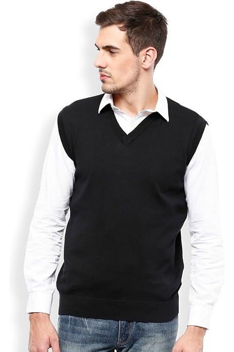 Super weston Stylish 100% Woolen V Neck Black Plain Sweater (38, Black) :  Amazon.in: Clothing u0026 Accessories