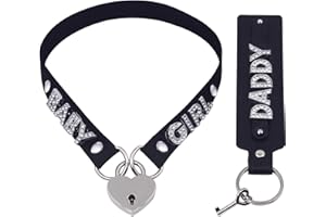 PALOLI Heart Padlock Collar With Key For Women, Handmade Black Velvet Letter Padlock Choker Necklace With Leather Keychain, Punk Gothic Jewelry For Cosplay Outfits