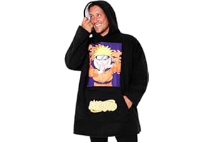 Naruto Batamanta Hombre - Sudadera Manta con Capucha, Ropa de Sherpa Hoodie - Regalos Hombre Navidad