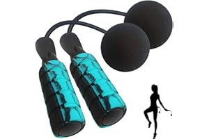 Weighted Jump Rope,Dermasy Updated Version Weighted Cordless Skipping Rope for Exercise Boxing Beachbody Training Fitness,Tangle-Free Rapid Speed Ropeless Jump Rope Workout for Men Women and Kids