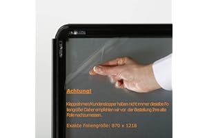 ‎DISPLAY SALES DISPLAY SALES Antireflex Schutzfolie für Kundenstopper WindPro DIN A0 (2 Stück) 0,5 mm dick Ersatzfolie 870 x 1218 mm