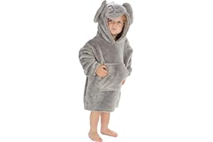 HOOLAROO Oversized Hoodie For Kids Snuggle Blanket Wearable Hoodie Oversize Warm Toddler Hoody Teddy Koala Bear Girl Boy Age 1-6