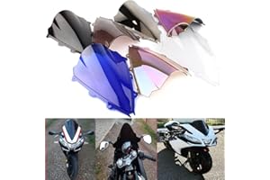 JANESHOP Motorrad Double Bubble Windabweiser Windschutzscheibe Windschutzscheibe Für Aprilia RS4 50 2014 125 10-16 RSV4 09-14 RSV4 R 12-15 (Transparent)