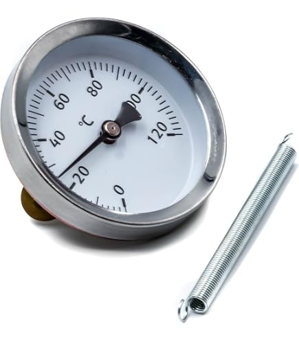 Lantelme Analog-Einkochthermometer 110 °C – Mit Drahtfassung – Ideal Zum Einkochen, Einwecken & Marmelade Kochen – Für Kessel, Zucker & Schokolade Kesselthermometer Drahtfassung