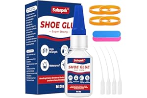 Sularpek Klej do podeszwy butów, 30 g, bardzo mocny, wodoodporny, natychmiastowy klej do butów z końcówką zapobiegającą wysychaniu, klej do butów typu sneakers, podeszwy, kozaków, sandałów, wysokich
